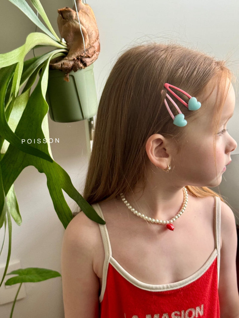 poisson / colorful heart hairpin (10set)