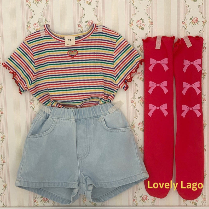 lago / heart rainbow t【for kids&Jr.】