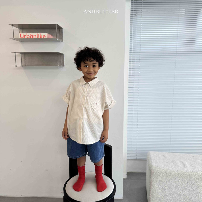 and butter / love point shirt【for kids & jr.】