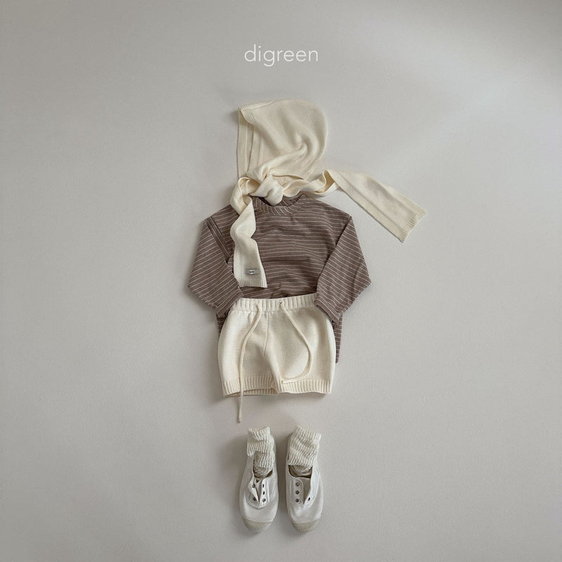 digreen / band knit pants