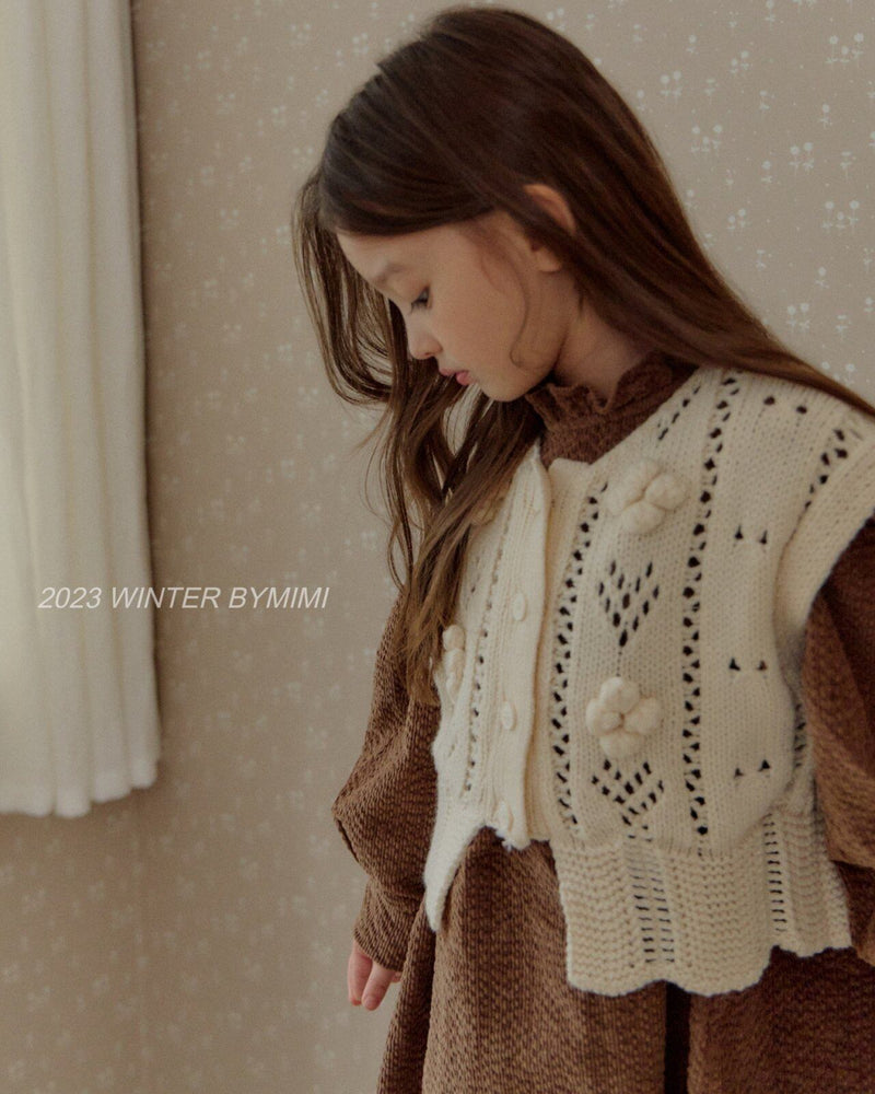 by mimi / walnut vest 【for kids , jr】