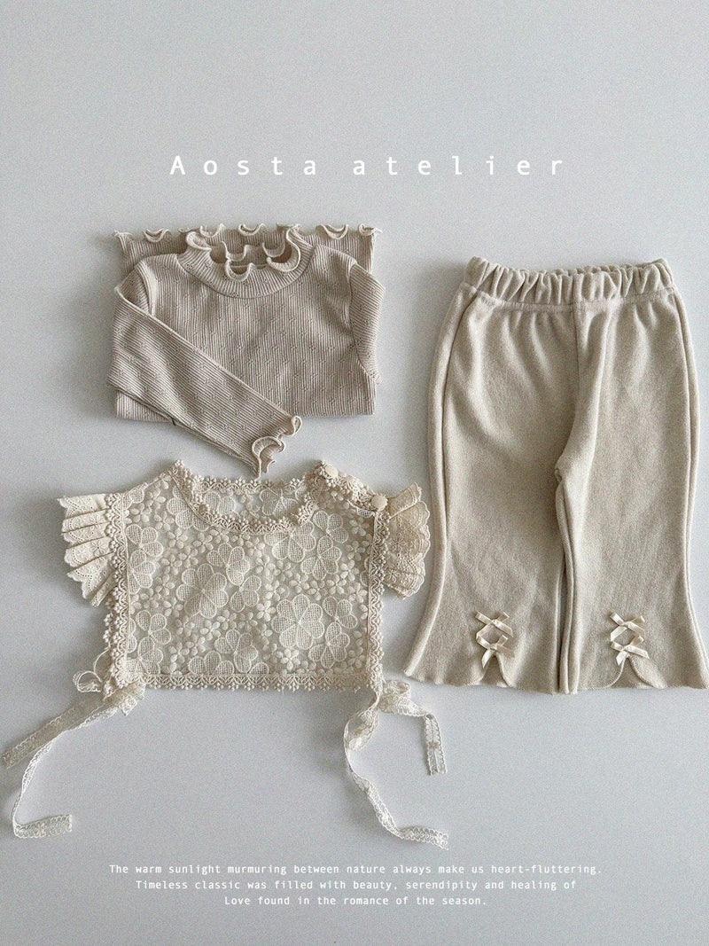 aosta / lace open vest【for baby &kids】