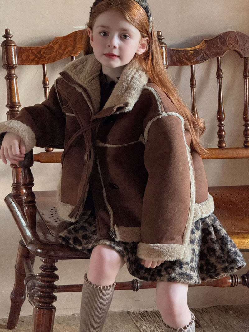 otaly / high neck mouton coat 【for kids , jr】