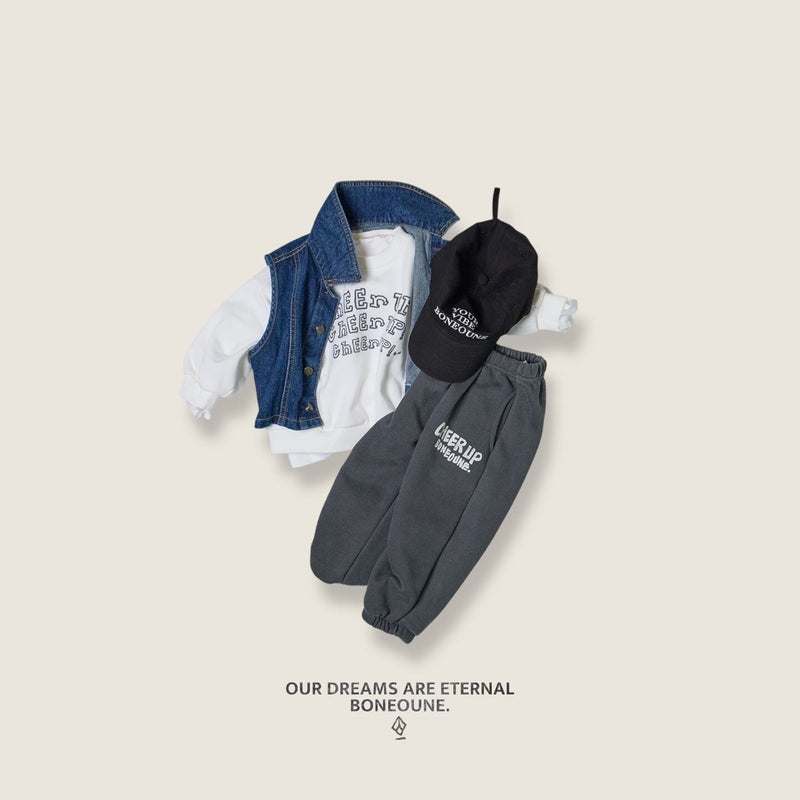 boneoune / haiten denim vest【for kids, Jr. 】