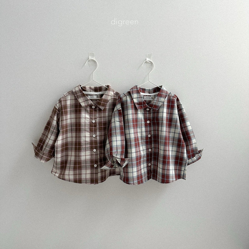 digreen / plaid shirt【for kids】