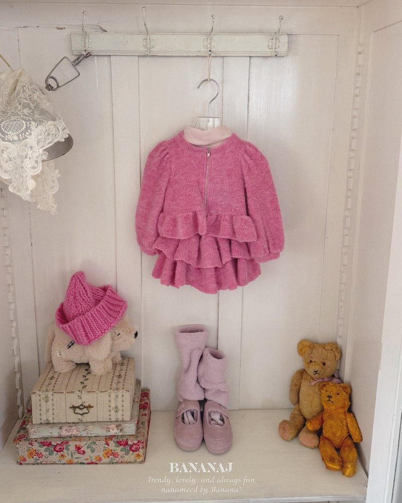 bananaj / moelly zipup cardigan【for kids & jr.】