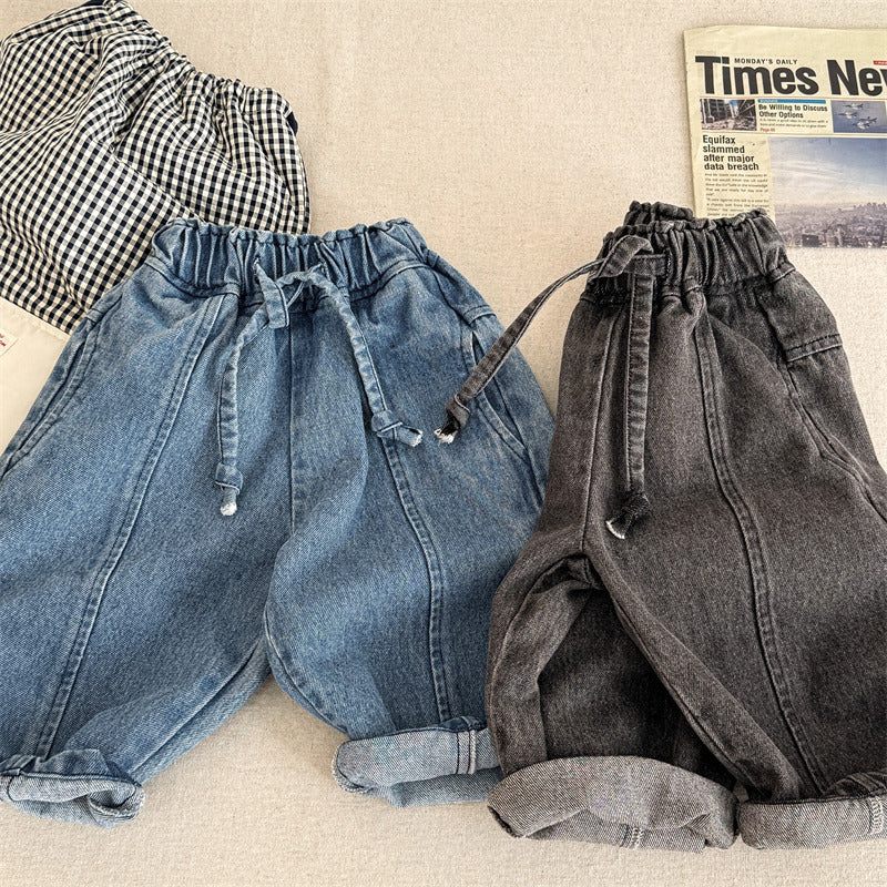 denim cocoon pants【for kids 】