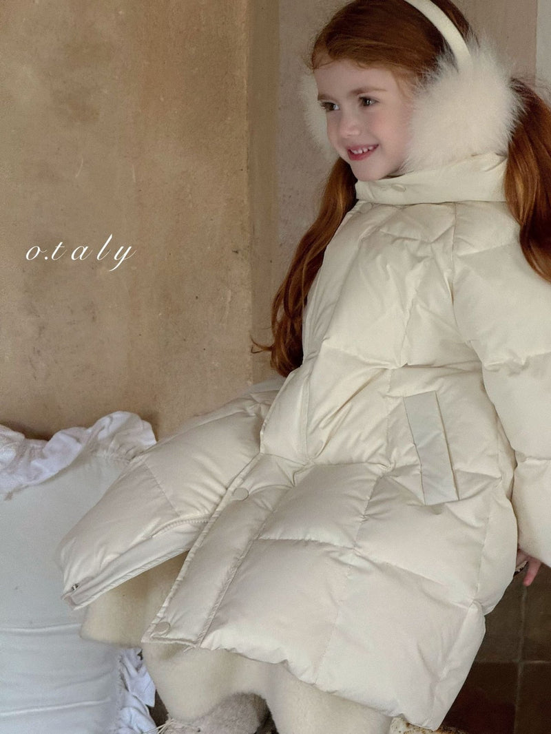 otaly / standneck long down jacket【for kids , jr】