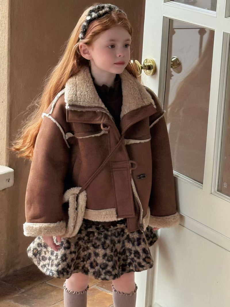 otaly / high neck mouton coat 【for kids , jr】