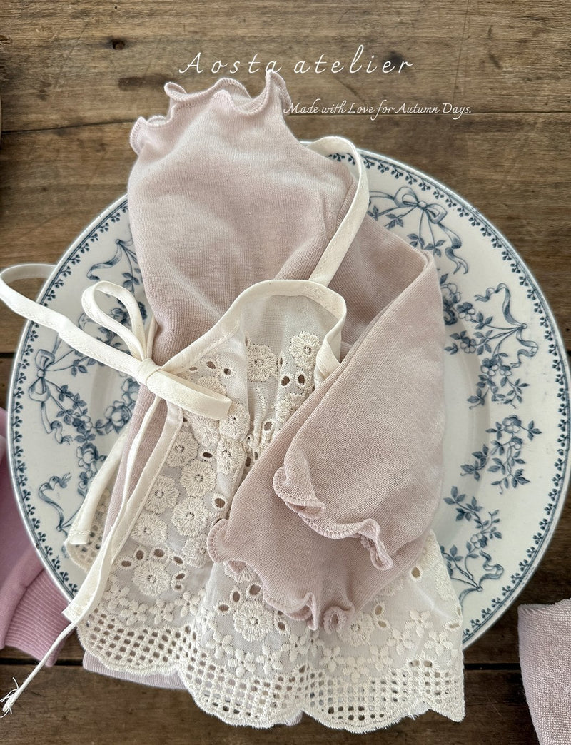 aosta /  lace ribbon vest【for baby&kids】