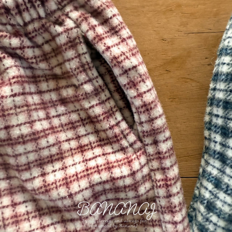bananaj / cozy check pants【for kids & jr.】