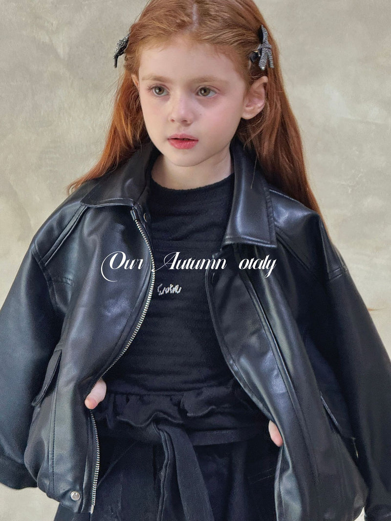 otaly /  leather jacket【for kids , jr】(no.5713)