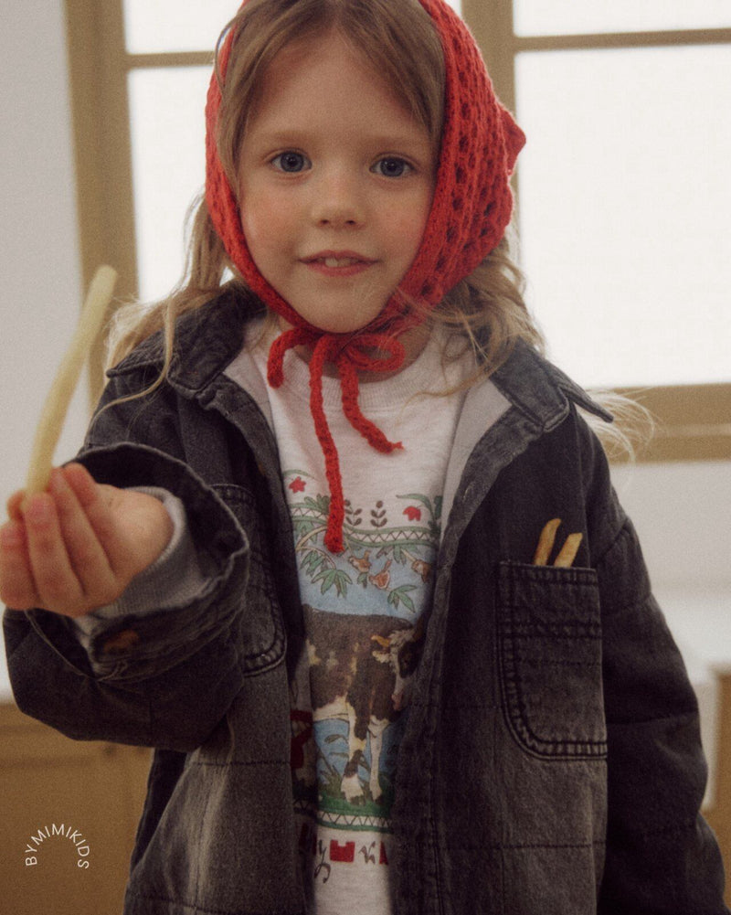 by mimi  / square quilting shirt jacket【for kids , jr】