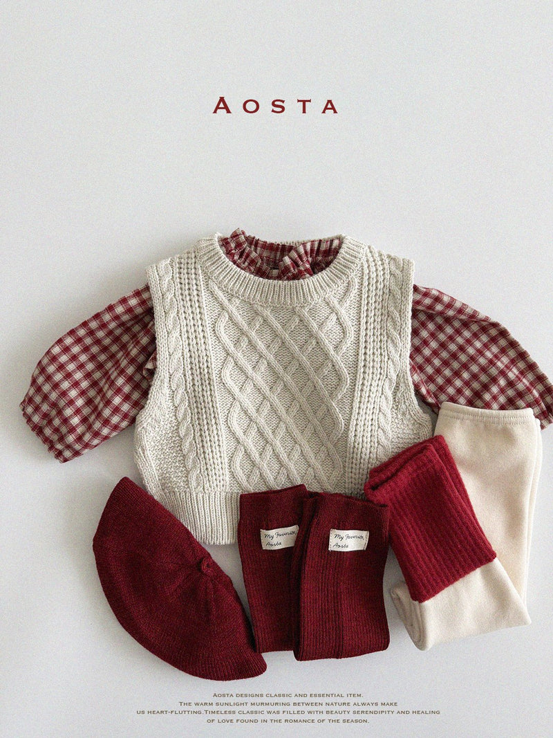 aosta / le check blouse