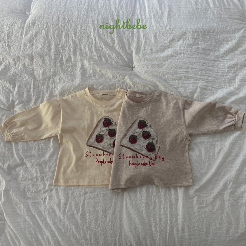 nightbebe / strawberry tee【for kids】