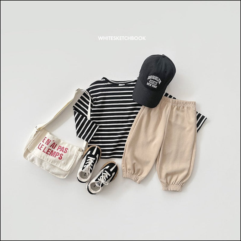 『8/31まで特別価格』white sketch book / rainbow jogger pants【for kids&Jr.】