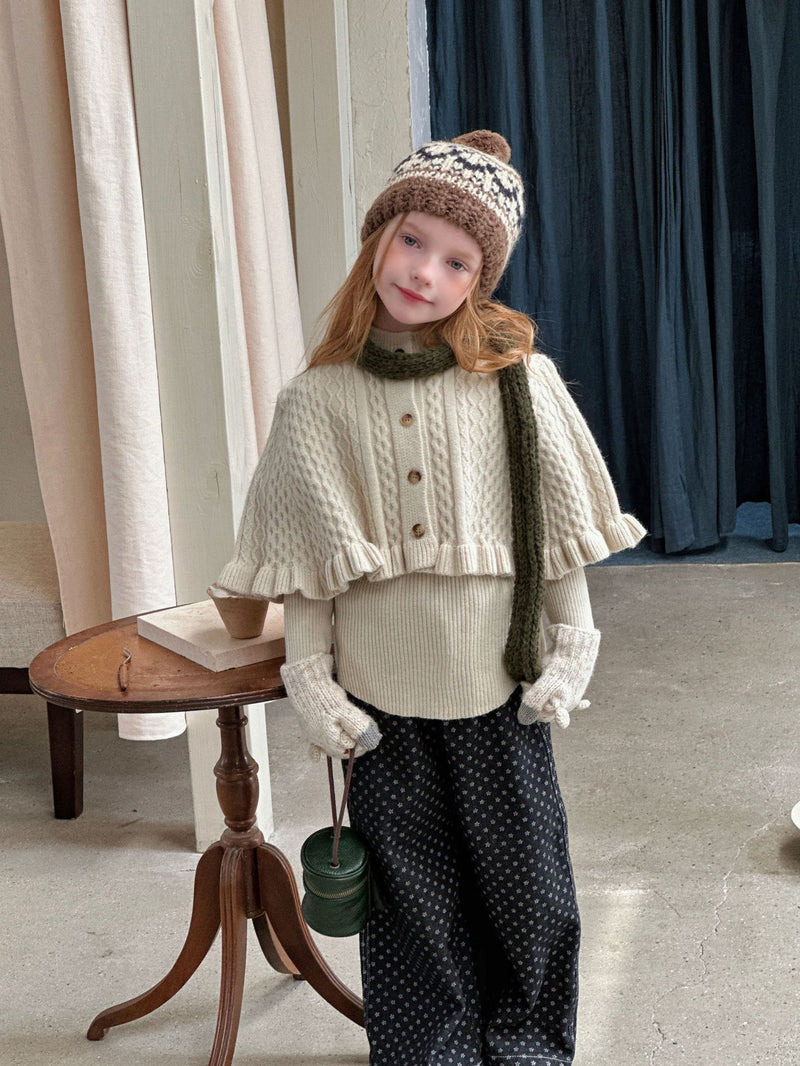 knit mantle coat 【for kids&Jr.】