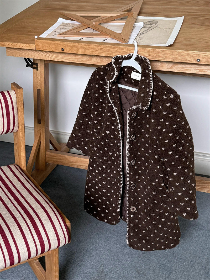 cheng le  / dot wool coat 【for kids , jr】