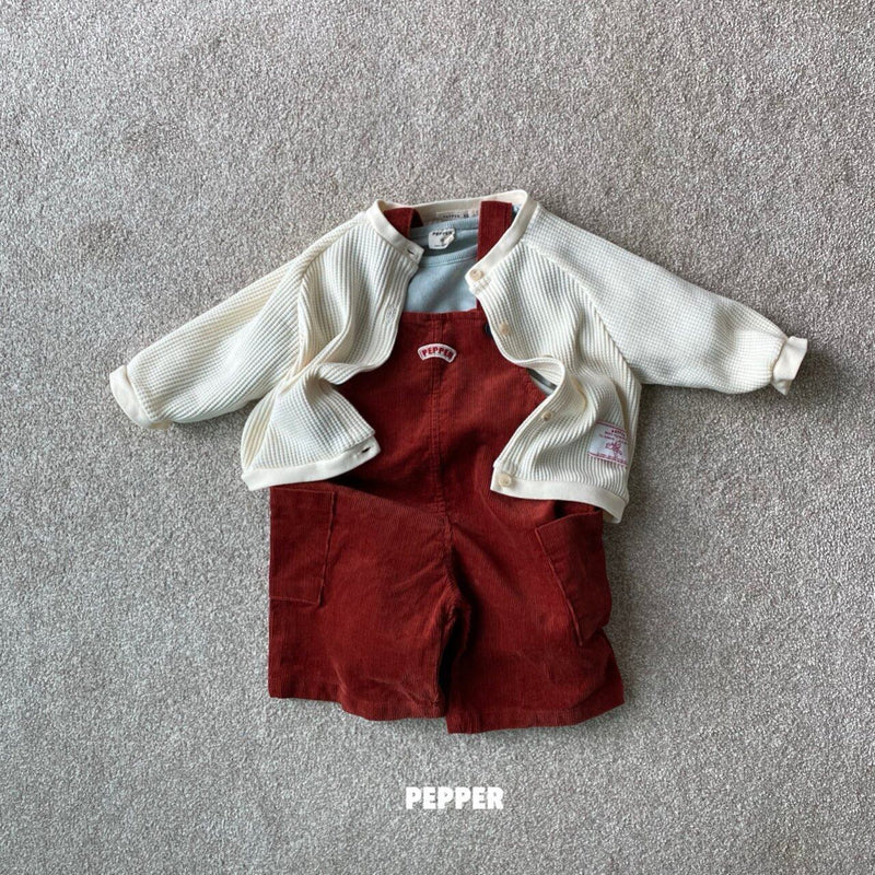 pepper / pepper corduroy overall