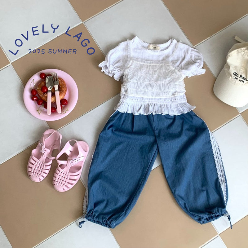 lago / pin tuck string pants【for kids, jr &mom】