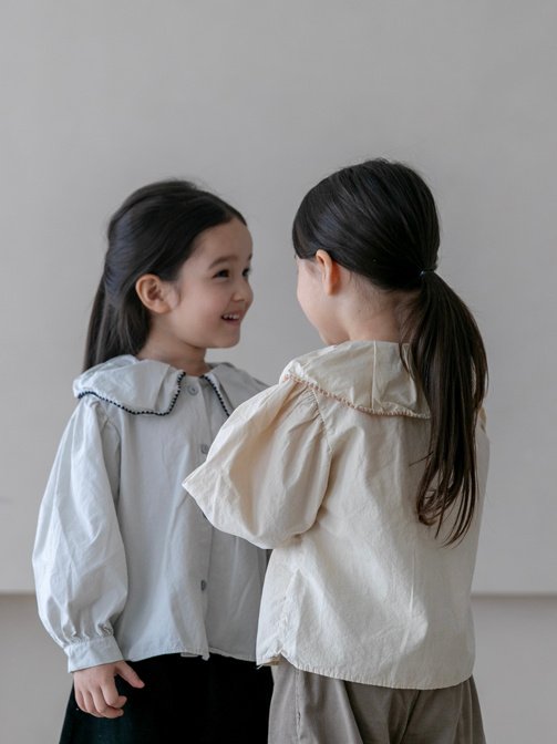 oatmeal / may sela blouse【for kids】