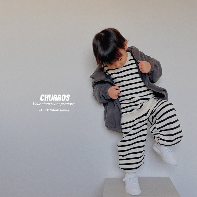 churros / U stripe mtm【for kids , jr】