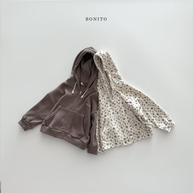 bonito / waffle hood zip up 【for kids&Jr.】