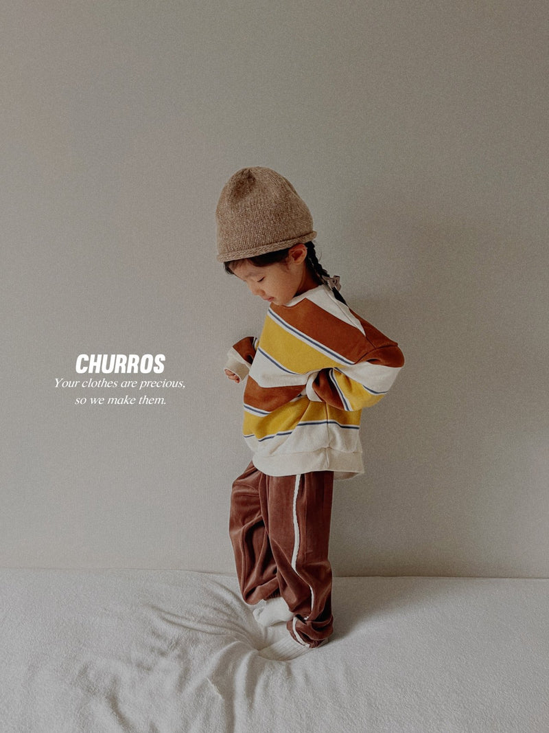 churros / velvet jogger pants 【for kids , jr】