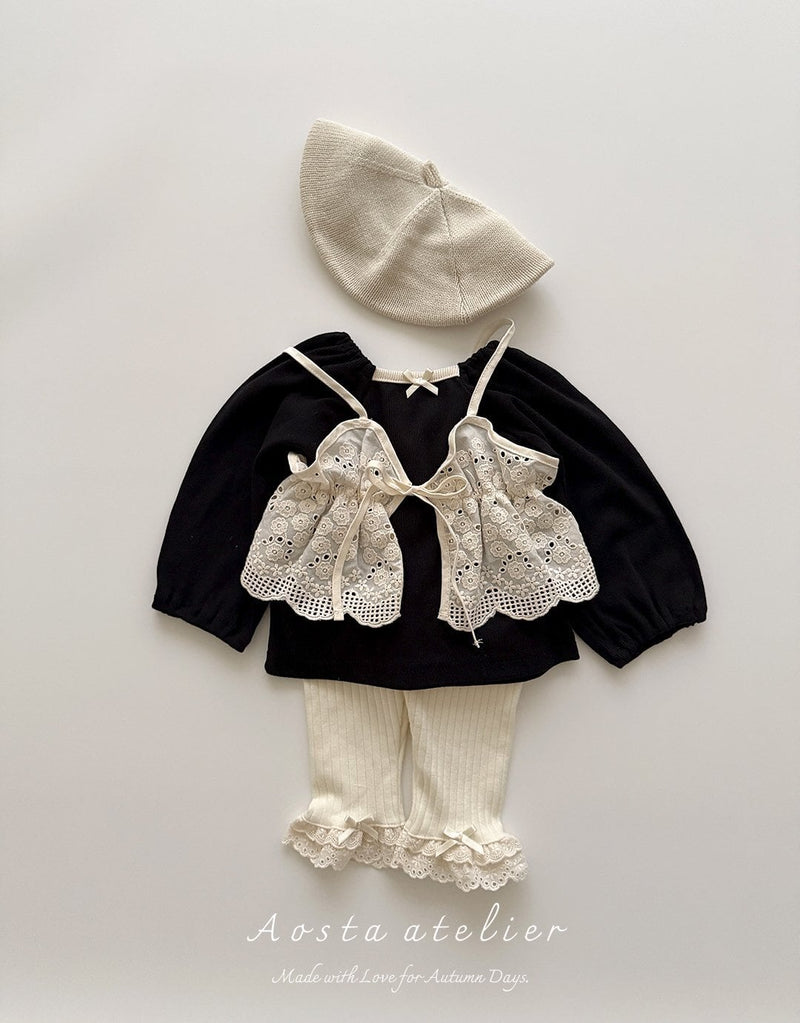 aosta /  lace ribbon vest【for baby&kids】