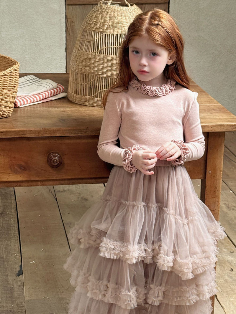 otaly / tulle maxi skirt【for kids , jr】