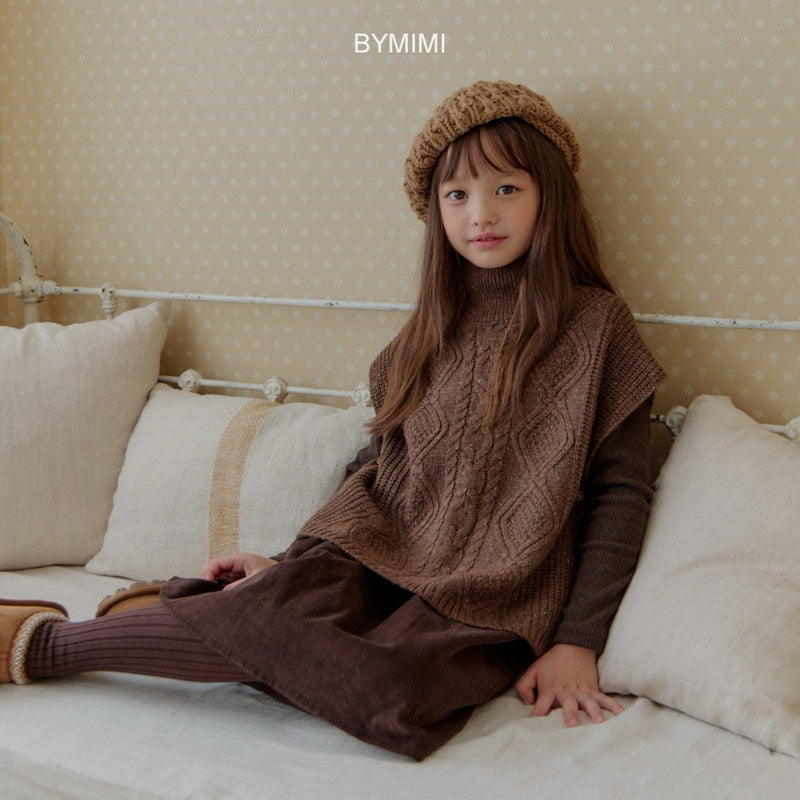 by mimi  / loose knit vest【for kids , jr】