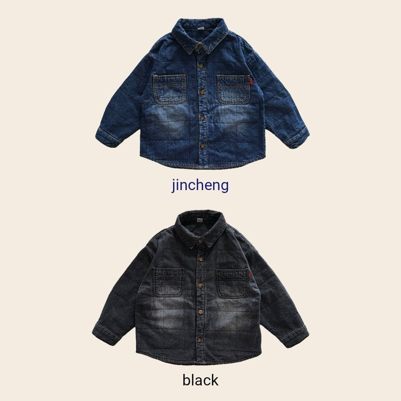 by mimi  / square quilting shirt jacket【for kids , jr】