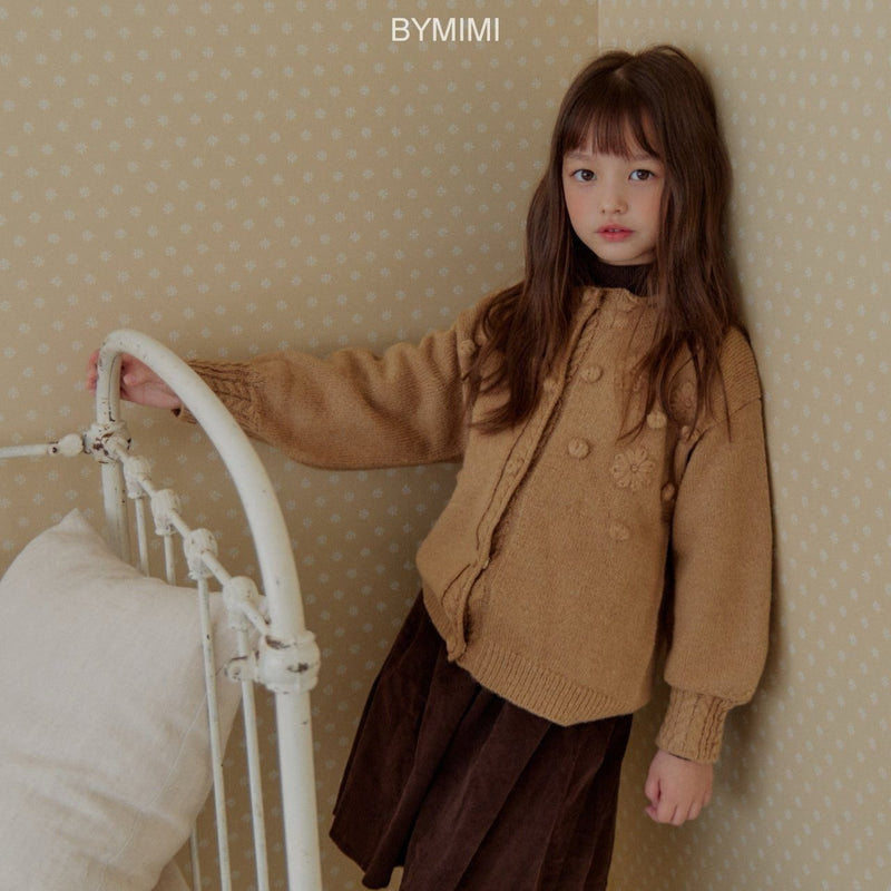 by mimi  / button knit cardigan【for kids , jr】