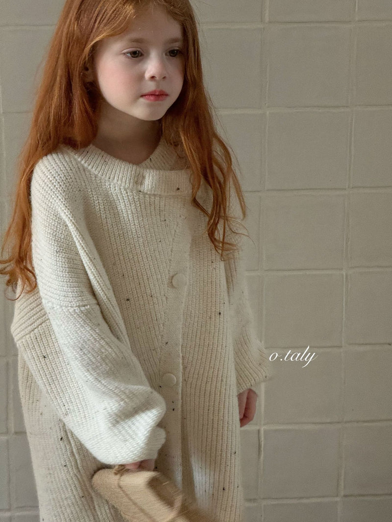 otaly / long knit cardigan【for kids , jr】