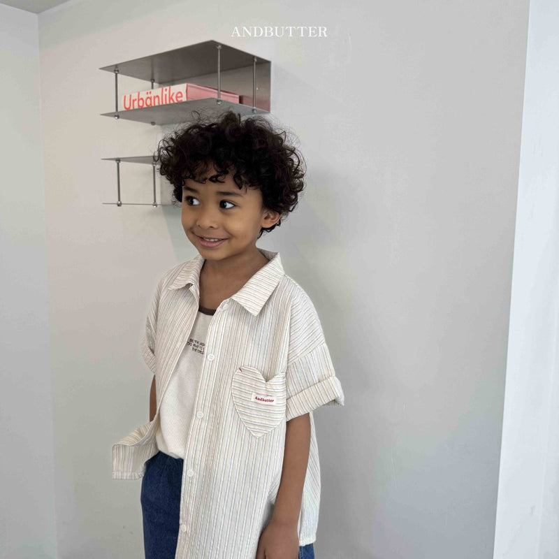 and butter / love point shirt【for kids & jr.】
