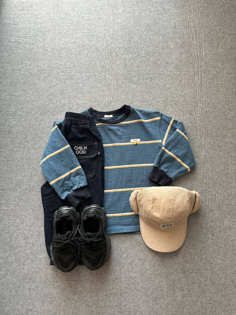【一部即納 100/120size】indigo denim set up【for kids & jr.】