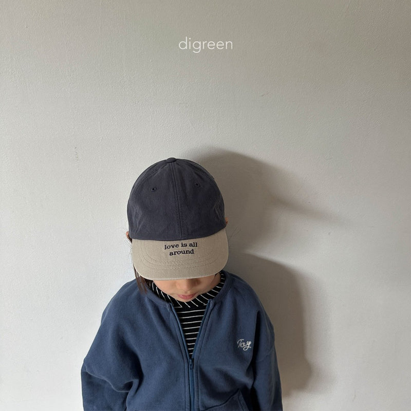 digreen / color block cap