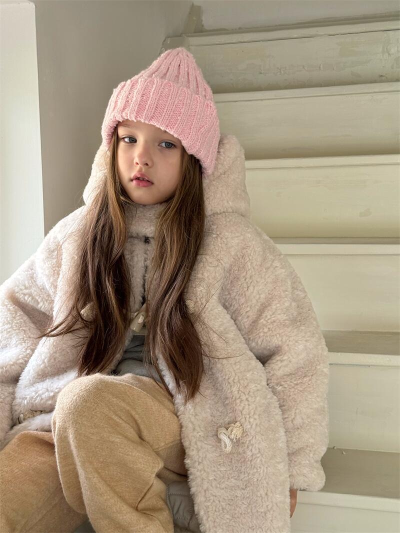 cheng le  / horn button half coat 【for kids , jr】