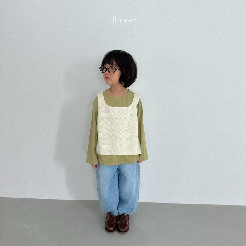 digreen / button vest【for kids】