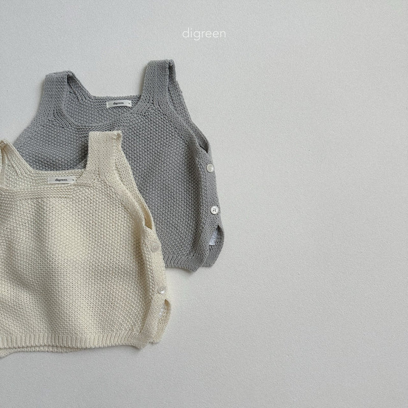 digreen / button vest【for kids】