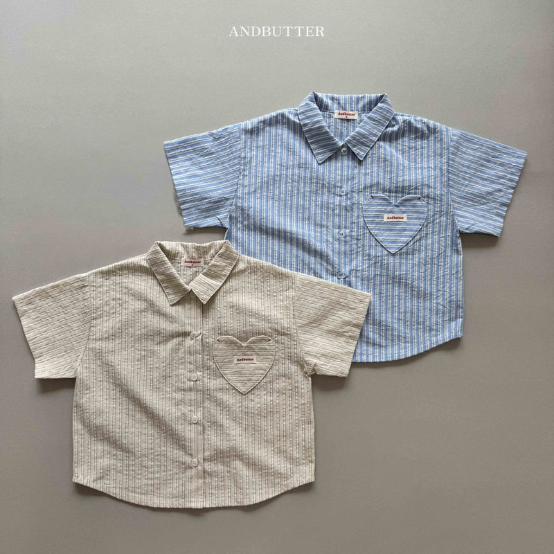 and butter / love point shirt【for kids & jr.】
