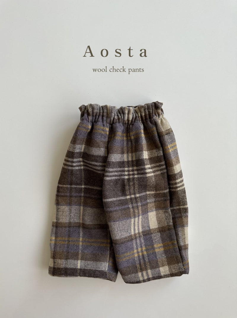 aosta / wool check pants