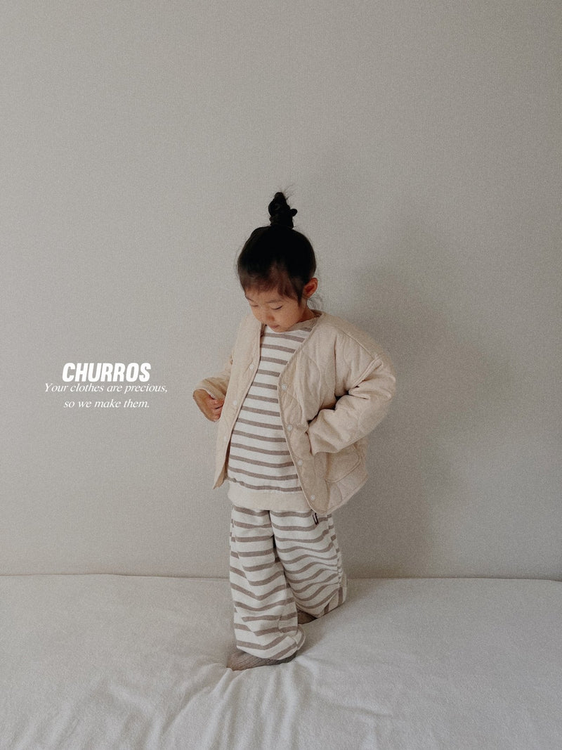 churros / U stripe mtm【for kids , jr】