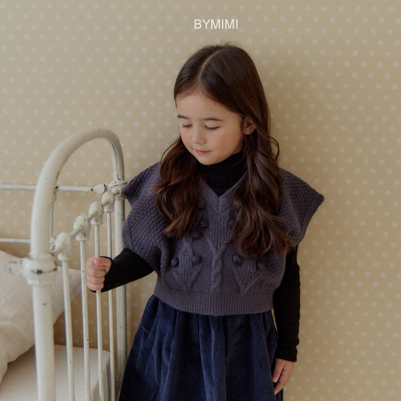 by mimi  / mizzu knit vest【for kids , jr】