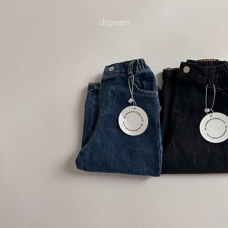 digreen / wide denim pants