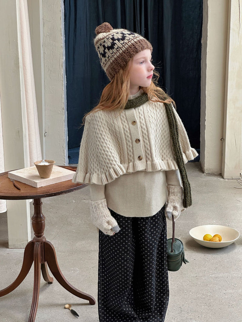 knit mantle coat 【for kids&Jr.】