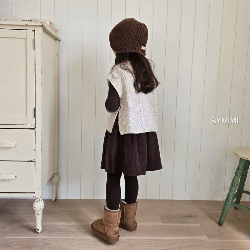 by mimi  / loose knit vest【for kids , jr】