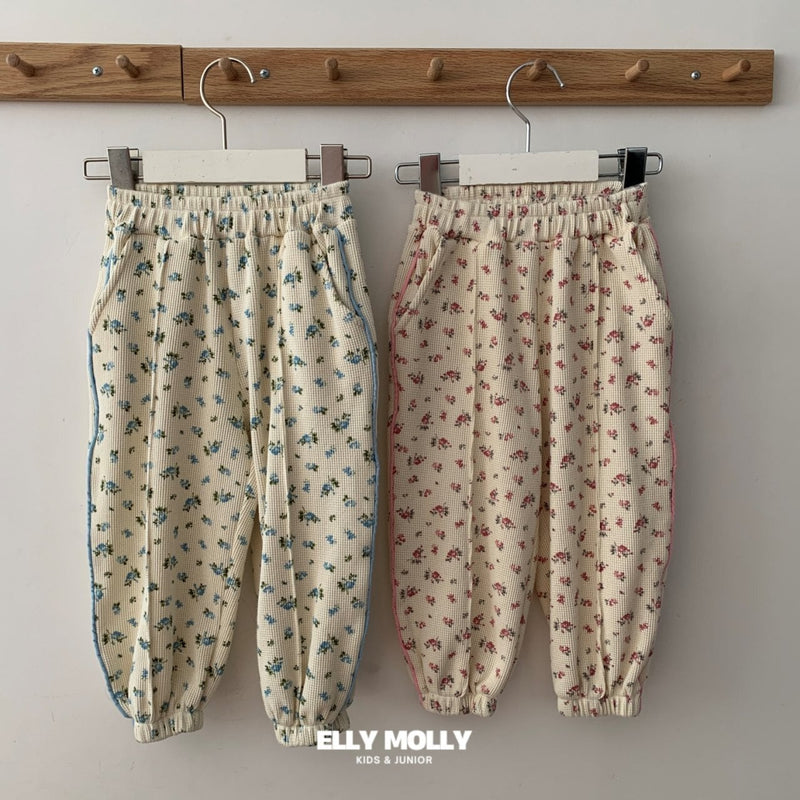 elly molly  / wrinkle waffle jogger pants【for kids, Jr. 】