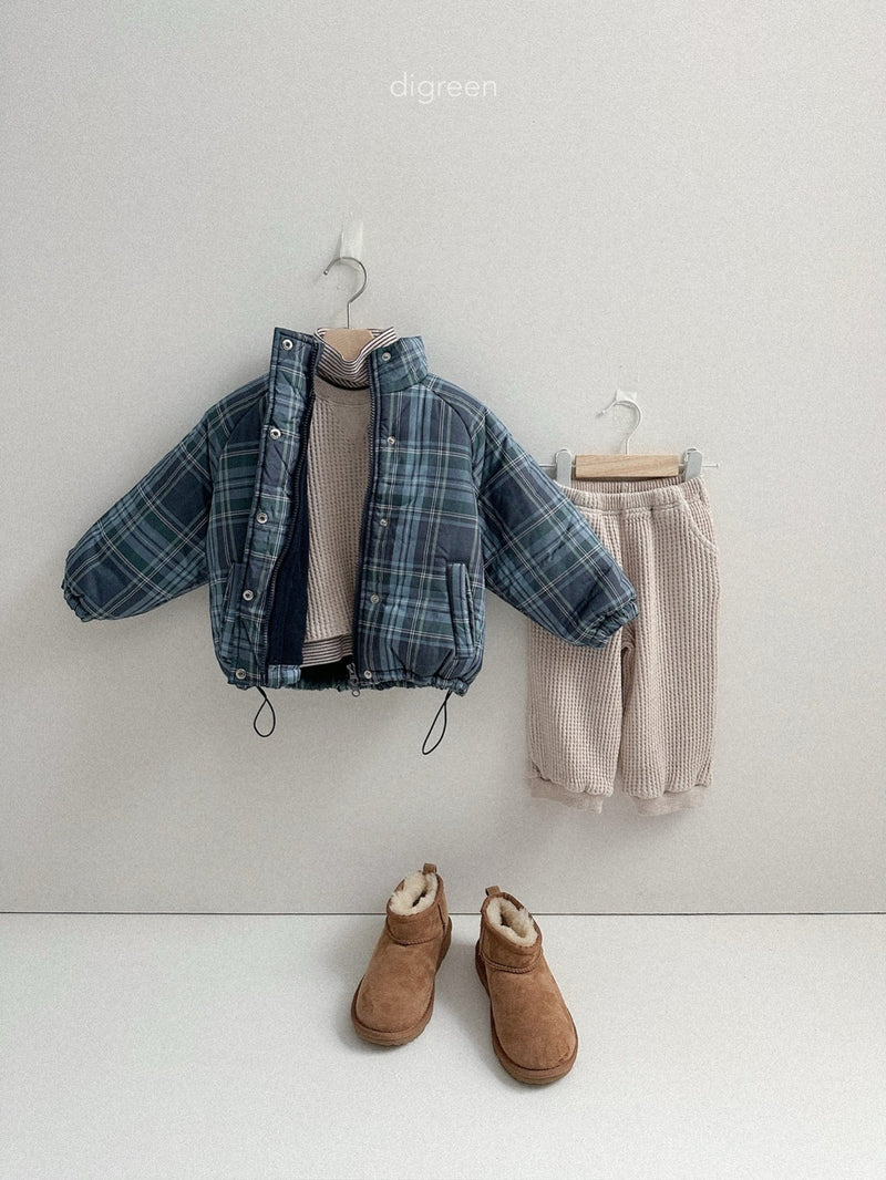 digreen / tori check padding【for kids】