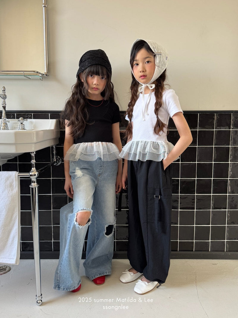 matilda & lee / flow crop tee【for kids&Jr.】